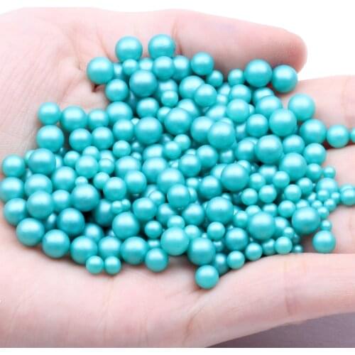 Small bag 5mm 100pcs Mette Color Round No Hole Pearls Beads Multi color optional DIY Fashion Crafts Nail Art Decorations