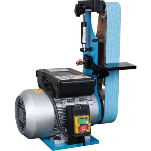 Small Vertical Sanding Belt Machine Electric Burr Woodworking Grinding Polishing Machine Knife Sharpening Tool