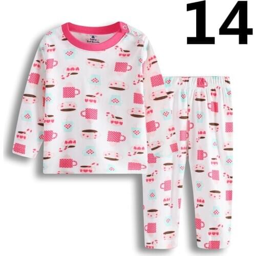 New Baby Girl Sleepwear Suits Infant Pajamas Pink 100% Cotton Newborn Sleep Sets Children Clothes At Home 3-24 Months