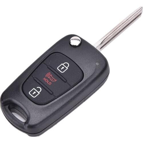 New 3Buttons Remote Folding Flip Key Case Fob Shell For KIA Soul Rondo Sportage