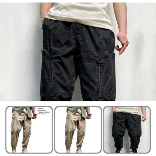 Clothes Fabulous Solid Color Men Trousers Comfy Men Trousers Pockets for Autumn