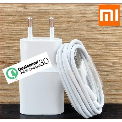 Original Carregador Xiaomi Fast Charger 18W EU Quick Wall Charge Power Adapter Usb Type C Cable For mi 8 9 se a2 a1 9t k20 pro