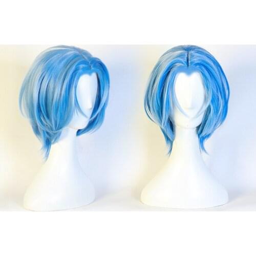 Anime SK8 The Infinity Langa Hasegawa Cosplay Wig Blue Short Wig Heat-resistant Fiber Hair Halloween Party Props
