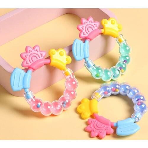 Baby Comfort Rattle Toy Newborn Baby Early Childhood Education Grip Infant Molar Teether Water Boiling Suitable Baby Toy