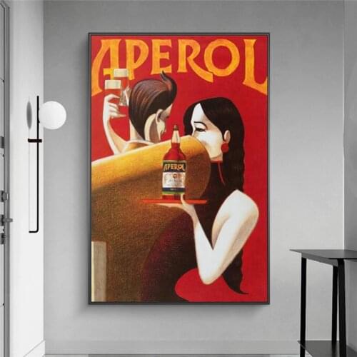 Retro Love Red Wine Food Drink Poster Canvas Painting Gift Creative Painting Living Room Restaurant Aisle Decoration Picture
