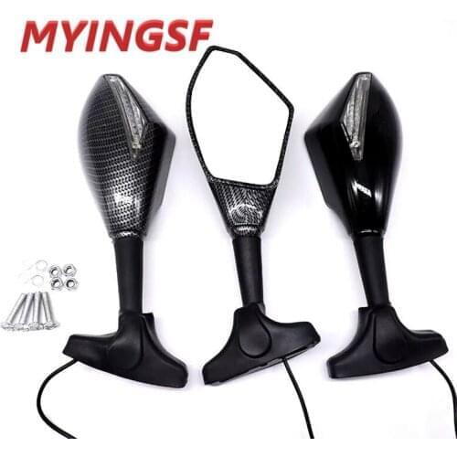 1 Pair Motorcycle Turn Signals Rear View Side Mirrors For Honda CBR 600 RR 2003-2014 CBR1000RR 2004 2005 2006 2007 CBR 250R 500R