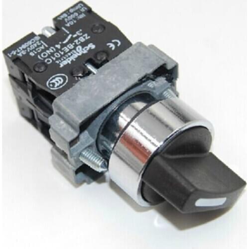 XB2BD53C Rotary Select Selector Switch 2NO Normally Open 3 Positions Left Right Momentary Spring Returned 22mm Mounting Hole