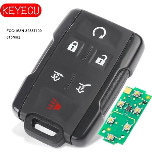KEYECU Remote Control Key Fob Replacement 315MHz 6B for Chevrolet Tahoe Suburban GMC Yukon 2015-2018 FCC: M3N-32337100