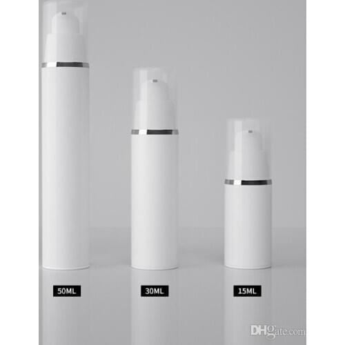 15ml/30ml/50ml Empty Refillable Acrylic High-grade Airless Vacuum Pump Cream Lotion Bottle Travel Cream Lotion Toner Container P