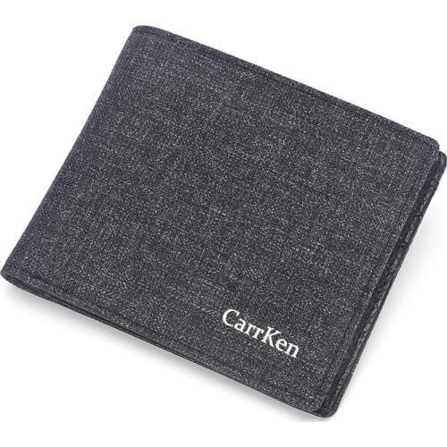 Super Thin Slim Canvas Casual Man Wallet And Purse Students Short Compact Purse Wallets Credit Bank ID Card Case Holder Men Male