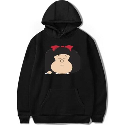 Cartoon Mafalda Hoodies For Men/Women Kawaii Printed Streetwear Sweatshirts Casual Hooded Oversized Harajuku Tops Pullovers