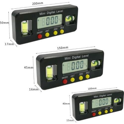 Digital Protractor Inclinometer Level Box Waterproof Angle Finder Measure Bevel Box Goniometer Magnet Gauge Ruler