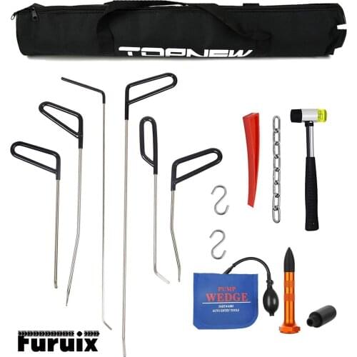 Paintless Dent Repair Rods Tool Puller Kits Hammer Air Wedge S-Hook Bags for Door Ding and Car Dents Hail Damage Removal