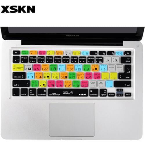 XSKN for Photoshop Design PS CS CC Functional Silicone Keyboard Cover Skin for Macbook, US&European Common Version