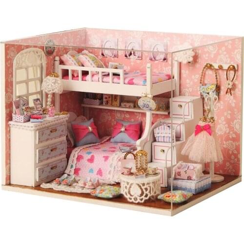 FEOOE Dreamcatcher Fun House Diy Hand-assembled Small House Mini House Model Toy Gifts Miniature Kit Diy Dollhouse ZQW