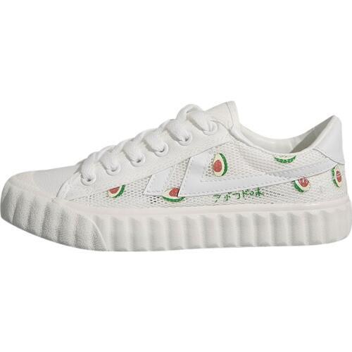 Fruit Pattern Breathable Canvas Shoes Female 2019 Summer Style Wild Wild Summer Shoes New Womens Mesh Tide Net Sneakers Shoes