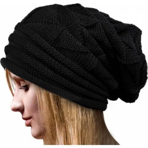 Women Winter Crochet Hat Wool Knit Beanie Warm Caps Hat Cap Hip Hop Warm Winter Hats For Women C1217