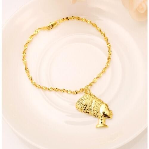 8.26 inches Gold girls Bangle Women Round Beads Bracelets Ethiopian Jewelry African Hand Chain Arab Items kids jewelry best gift