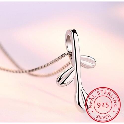 925 Sterling Silver Three Leaves Pendant Necklace For Women Gift 45cm Link Chain choker collares kolye S-N108