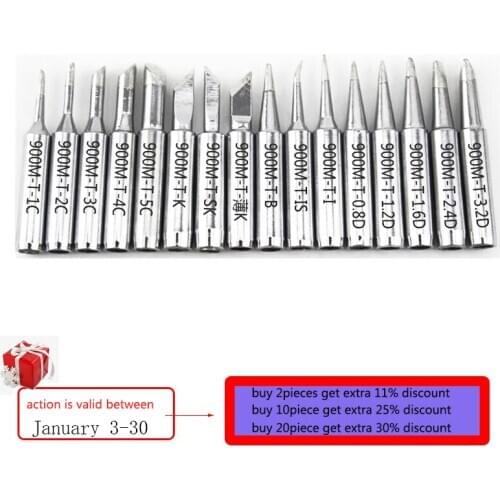 1pcs constant-temperature Common Solder Soldering Iron Tip for Hakko Station 900M 900M-T 936 900M-t-i