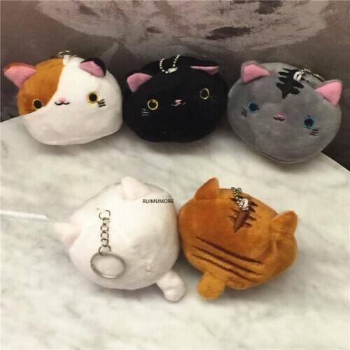 1Piece Random Color - Cat 4-7CM Stuffed Animal , Decoration Pendant Cat , Key Ring Plush Doll TOY