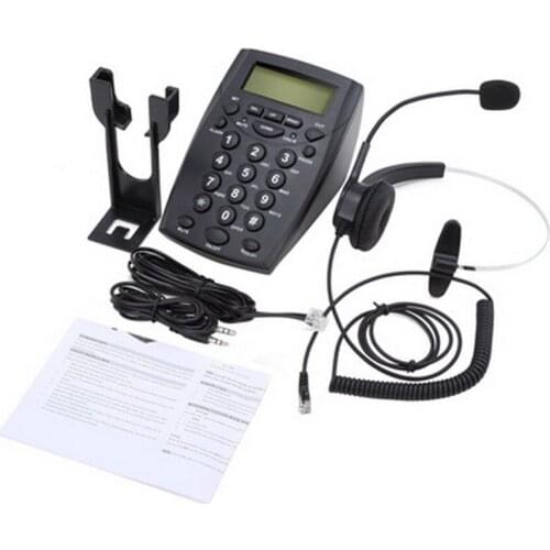 By fedex 10pcs HT500 Telephone Desk Hands-free Call Center Noise Cancellation Monaural with Backlight
