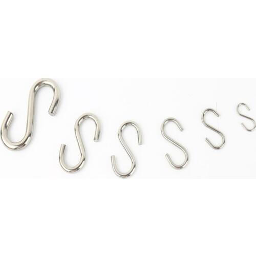 2pcs S hook heavy duty M2/M3/M4/M5/M6/M8 304 stainless steel Hook rigging wire Connector S Shaped Hooks