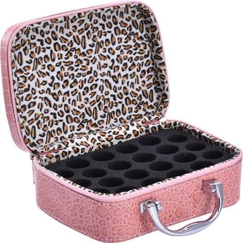 24-Grid Roller Bottles Essential Oil Case Portable Carry Holder Storage Aromatherapy Bag Artificial Leather Storage Bags