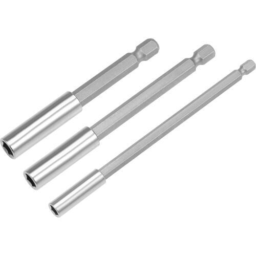 Uxcell 5Pcs Magnetic Bit Extensions Quick Release Screwdriver Bit Holder 1/4-Inch Hex Shank for Extending Electric Pneumatic