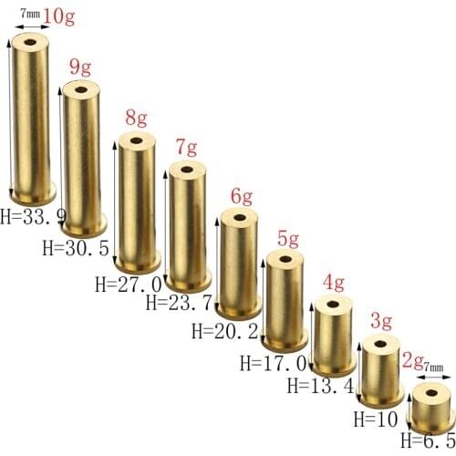 5pcs/Pack Gold Copper Nail Brass Plug Golf Weight For .370 .350 .335 .355 Steel Shaft 2g3g4g5g6g7g8g9g10g