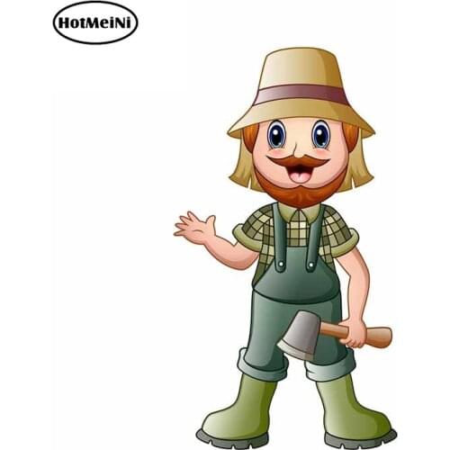 HotMeiNi 13cm x 7.5cm For Cartoon Axe Anime Car Stickers Car Accessories Decal Bumper Waterproof Scratch-Proof Decoration