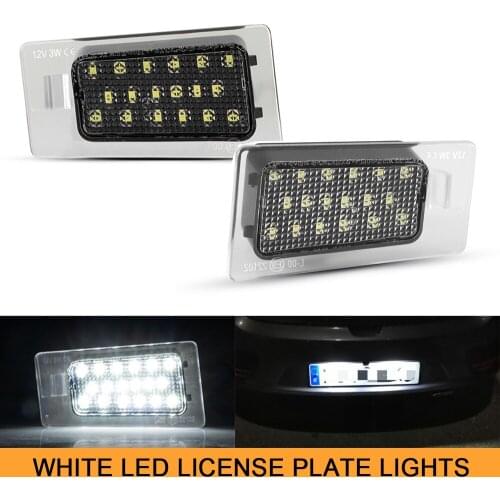 White LED Rear License Number Plate Light No Error for Hyundai Elantra Solaris Kia Cerato Forte Ceed KX3 Auto Accessories