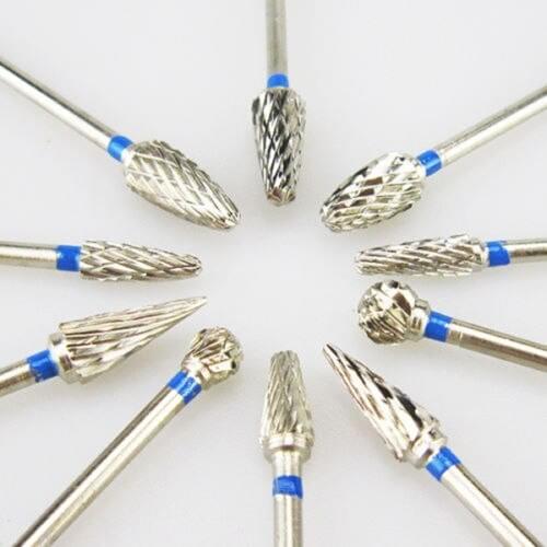 Free shipping 10 Pcs/set Tungsten Steel Dental Burs Lab Burrs Tooth Drill