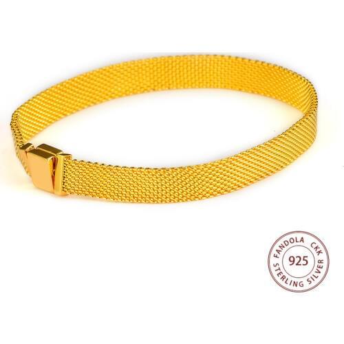 Shine Reflexions Charm Bracelets Argent 925 Sterling Silver Bangles Bracelets for Women DIY Jewelry Making pulseras mujer