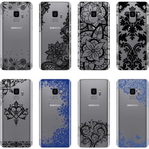 TPU Aesthetic Lace Sexy Soft Back Cover For Samsung Galaxy Note 9 8 5 4 Phone Case Silicone For Samsung S5 S6 S7 Edge S8 S9 Plus