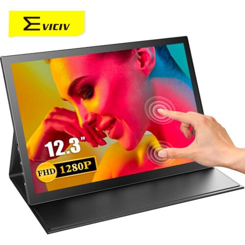EVICIV Raspberry Pi 4 Display 12.3 Inch RaspberryPi TouchScreen Rasberry Portable Monitor RasPi Touch Screen HDMI USB C Arduino