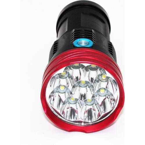 High Brightness Flashlight 10000 Lumens 9 x XM-L T6 LED Lamp Torch Lights outdoor flashlight for camping fishing