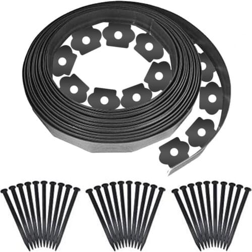 Landscape Edging No Dig Flexible Plastic Weather Resistant Garden Paths Border for Garden