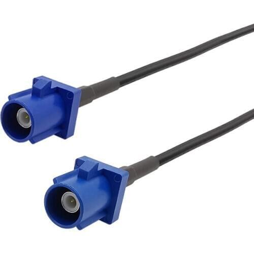 5Pcs Double Fakra C Male RG174 RF Coaxial Extension Wire Cable Fakra C Plug to Plug Car GPS Antenna Assembly 10/15/20/30/50CM