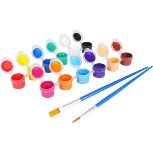 2ml 12 Vibrant Colors Washable Gouache Paint for Kids School Finger Paint K3KB