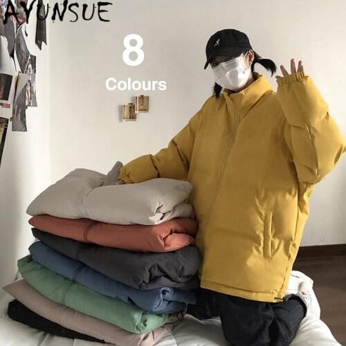 AYUNSUE Women Coats and Jackets Winter Multi-color Warm Jackets Famale Oversize Fashion Parka Woman Clothes Winter Parkas SQQ96