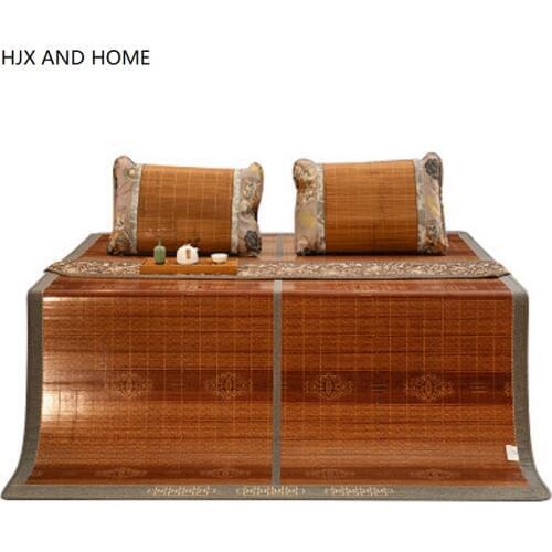 Icy summer 100% natural Bamboo mattress 1.8m bed folding 1.5 meters grass mat dormitory students single 1.2 ice silk seats