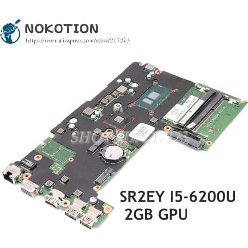 NOKOTION For HP 430 G3 Laptop Motherboard SR2EY I5-6200U CPU 2G GPU 830945-001 830945-501 830945-601 DA0X61MB6G0