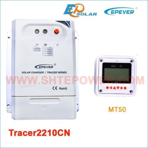 MPPT Tracer2210CN solar panel regulator with white remote meter MT50 20A 20amp free shipping