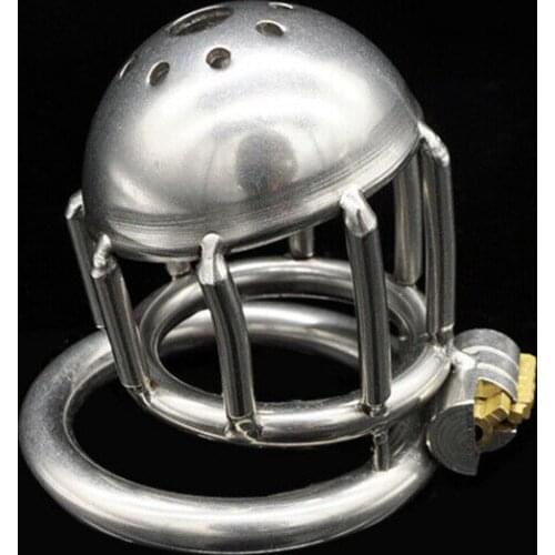 Male Metal Dick Cage Chastity Belt Slave Belt Chastity Cock Lock Device Cock Rings Adult Sex Toys Penis Ring Stainless Chastity