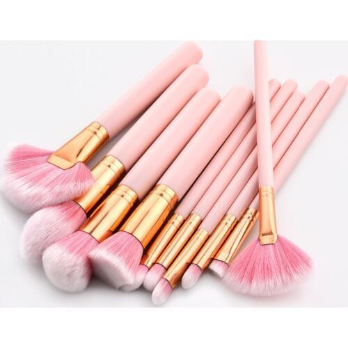 10PCS Professional Makeup Brushes Set Pink Women Powder Foundation Make up Brush Beauty Tools Kit for Lip Eye Liner Maquiagem