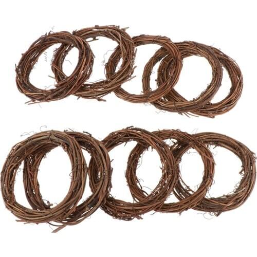 Natural Rattan Vine Ring Grapevine Wreath Vine Branch Wreath Decorative Wooden