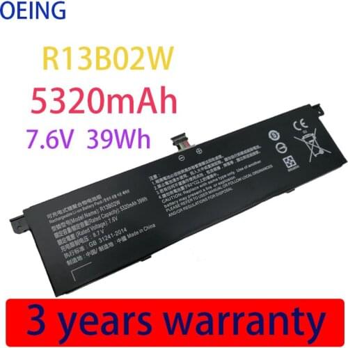 R13B01W R13B02W Universal Laptop Battery For Xiaomi Mi Air 13.3" Series Tablet PC Tablet Notebook Batteries 7.6V 39Wh NEW