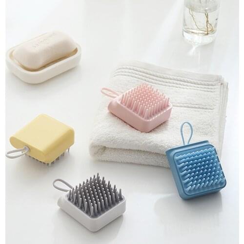 Comb Hair Massage Brush Shampoo Hair Washing Comb Bath Shower Hair Clean Brush Head Body Scalp Slimming Silicone Spa Bath Comb