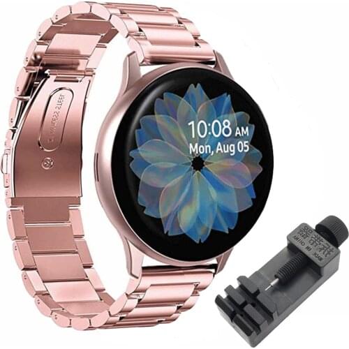 Stainless Steel Strap For Galaxy Watch Active2 40mm Bands Active 2 44mm Band 20mm for Samsung Galaxy Watch Active 2 Watchband